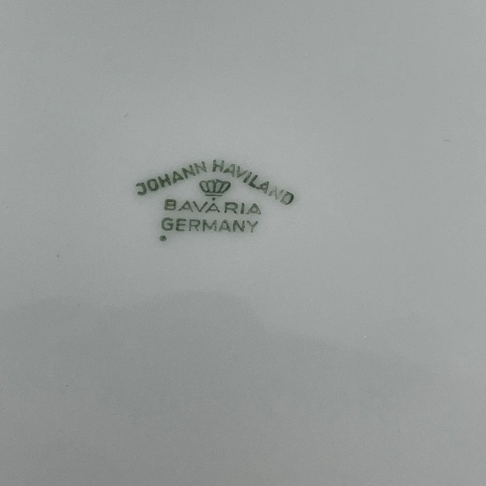 Johann Haviland Blue Garland Bread Butter Plate 6 inch Bavaria Germany Platinum